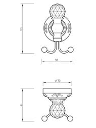  Migliore Cristalia 16838 , , : /SWAROVSKI