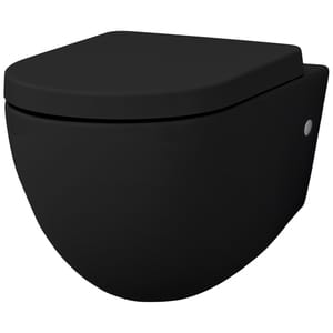 Унитаз подвесной ArtCeram File 2.0 360х520 безободковый, цвет: черный глянец FLV004 03 00