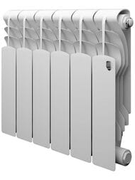 Радиатор биметаллический ROYAL THERMO Revolution B 350 (415х480х80) 786Вт, 6 секций, белый, — миниатюра 1