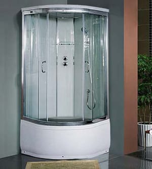 Душевая кабина BAND HOURS ANDROMEDA B 90x90x220 стекло прозр.,профиль хром, высокий полукруг.поддон