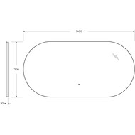 ������� ��������� Cezares Vague 1400x700x30 ���������, ������ �������� CZR-SPC-VAGUE-1400-700-MOV