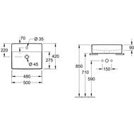 �������� Villeroy & Boch MEMENTO2.0 (500�420) ���������, ��� �����., ���. 4A075101