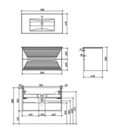 ����� ��� �������� Caprigo MODO-Terza 100 960�566�458 ���������, 2 �����, ���� ������ 35615-SF-019