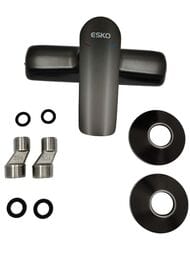 Смеситель для душа ESKO Lagos Gun Metal настенный, однозахватный, без душевого гарнитура LG80GM — изображение 3