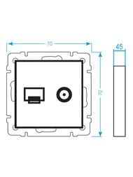  Werkel +Ethernet RJ-45 6 cat.() W1181301