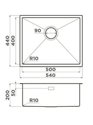  Omoikiri TAKI 54-U/IF-IN (540440200)  ,   4973046