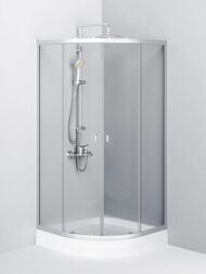 Душевой уголок AM.PM X-Joy Twin Slide (90х90х185) профиль матовый хром/прозрачное W88G-205-090MT64
