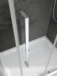 Душевое ограждение ABBER Schwarzer Diamant AG30110H-S80-S80 (1100х800x1950) П-обр., прозрачное/хром — изображение 3