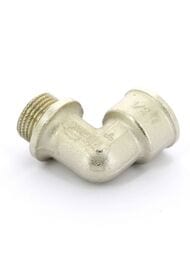 Уголок Tiemme 1/2"Вх1/2"Н с упором, лат.никелир, 1500141(1563N000404)