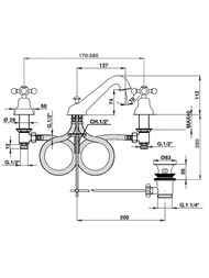 ��������� ��� �������� CISAL Arcana Ceramic �� 3 ���������, ������ ������, ������ AC00102024