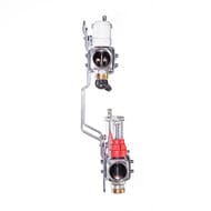 Коллекторная группа VALTEC  4 выхода, 1"х3/4" с расходомерами, нержавеющая сталь VTc.586.EMNX.0604