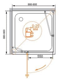 ������� ������ CEZARES VERONA (880-900x880-900x1950) A-1-90-C-Cr ������ �����/����