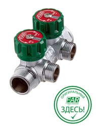 ��������� ������������ FAR 3/4"�� �� 2 ������ 1/2"EU, � �������� ��� ������� �����., FK 3821 3412UN
