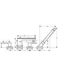 Смеситель Axor MyEdition 47430600 на борт ванны, на 4 отверстия, хром/черн.стекло — изображение 2