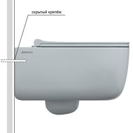 Унитаз подвесной BERGES EGO XL Rimless 540х360х330, сиденье Toma Slim SO микролифт, белый 082118