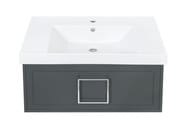 Тумба под раковину La Fenice Cubo Grigio 80 см (776х469х350) серая матовая FNC-01-CUB-G-80