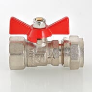 Кран шаровый 16х1/2''В VALTEC BASE под обжим, красная бабочка VT.342.N.1604