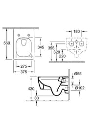   Villeroy & Boch Memento 2.0 4633R0R7 , Pure Black CeramicPlus