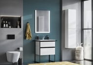 Тумба под раковину Roca Domi 60 (585x453x515) 2 ящика, белый глянец A857458806
