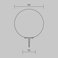 ����������� ���������� Maytoni Erda (����) O594FL-01W1, E27�1 30�� IP 54, �����