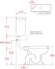 ������ � ������ ������ ArtCeram Hermitage 360�530�385 ��������. ������, �����/������ HEV0030100+HEC0050100+HEA01372