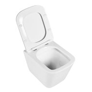 Унитаз подвесной BelBagno DUE 350x480x363 безободковый, сиденье soft close, цвет: белый BB3103CHR/SC