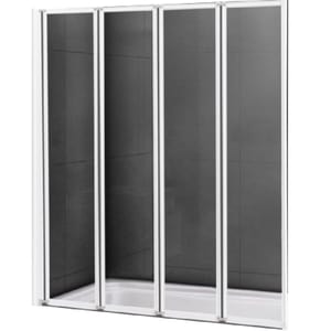 Шторка на ванну CEZARES RELAX-V-4-90/140-C-Bi (900х1400) складная, стекло прозрачное