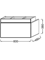 ����� ��� ���������� Jacob Delafon TERRACE (800�480�380) EB1186-N23, 2 �����, ���������� ���