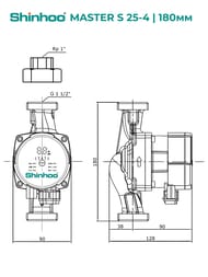   SHINHOO MASTER S 25-4 180 1x230, 1 1/2",   71111002