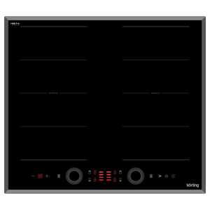 Индукционная варочная панель Korting HIB 68700 B Quadro (590х520) 4 зоны нагрева, черная
