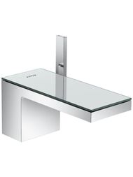 Смеситель Axor MyEdition 47010000 для умывальника, однозахватный, хром/зерк стекло, слив. гарнитур — миниатюра 1