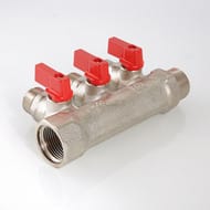 Коллектор VALTEC 1" на 3 подв.с кранами. Евроконус 3/4, VTc.580.NE.0603
