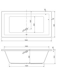 ����� ��������� CEZARES PLANE-180-90-49-W37 1800x900x490 �������������, ����: �����