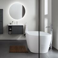Ванна акриловая Duravit D-Neo 700486 1600х750 отдельностоящая, без перелива, 2 наклона спины, белая