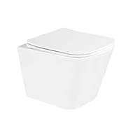 Унитаз подвесной BelBagno DUE 350x480x363 безободковый, сиденье soft close, цвет: белый BB3103CHR/SC