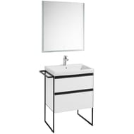 Тумба под раковину Roca Domi 60 (585x453x515) 2 ящика, белый глянец A857458806
