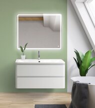 Тумба под раковину BelBagno ALBANO (900х450х500) подвесная, Bianco Lucido ALBANO-900-2C-SO-BL