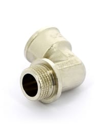 Уголок Tiemme 1/2"Вх1/2"Н с упором, лат.никелир, 1500141(1563N000404)