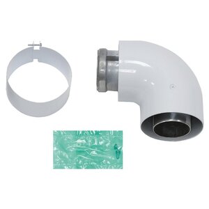 Отвод 90° VAILLANT DN 60/100 в комплекте с соединительным хомутом 303808