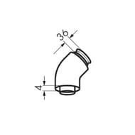 Отвод 45° VAILLANT DN 80 с уплотнением из силикона 300834