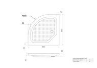 Душевой поддон Triton (88х88) полукруглый, низкий, каркас ПД23
