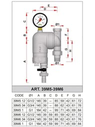 ������ FAR 3/4"��, 300���, � ����������, � ������. ��������, Max: 95 �C, 25���, FA 39M6 34