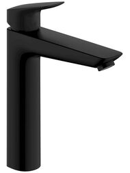 Смеситель Hansgrohe Logis для умывальника, излив 190 мм, с донным клапаном, черный мат. 71090670 — миниатюра 1