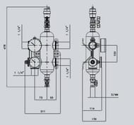 Насосная группа с байпасом VALTEC для систем VARIMIX 1 1/4" VT.VAR11.G.07