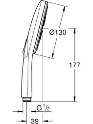 ������ ��� Grohe Rainshower SmartActive 130 26544LS0 3 ������, ����: ����� ����