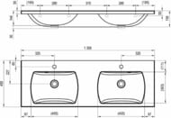 ���������� RAVAK CLASSIC II 1300 (1300�450�158) �������, 2 ��������� ��� ��������� XJX01113000