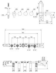 ��������� ��� ����� Fantini AA/27 ������������, ���.��������, ����.����� Matt British Gold 27P6A819B