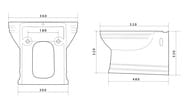 Биде Caprigo Armonia 370х530х340 подвесное, белое 5804