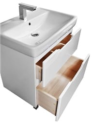 Тумба под умывальник Dreja Q Plus 60 (555х435х670) напольная, белая 99.0004