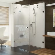Душевой уголок RAVAK BRILLIANT BSDPS-90/90L (895х895х1950) распашная дверь, стекло, хром+Transparent